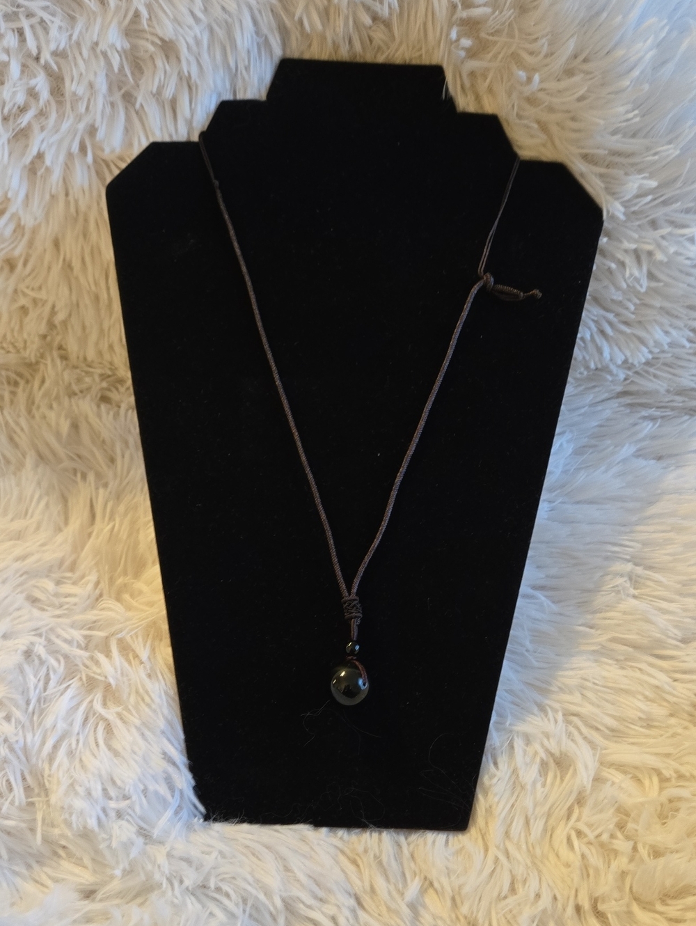 Handcrafted Black Pendant Necklace - Unbranded